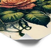 "Moonlit Castle Dreamscape" verzauberte Fantasie Poster (Ecke)