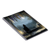 Moonlit Cat Herbal Window Notebook Notizblock (Rechte Seite)