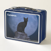 Moonlit Cat Metall Brotdose (Rückseite)