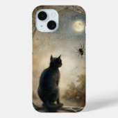 Moonlit Cat Phone Case - Mystical Familiary Design (Rückseite)