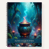 Moonlit Cauldron Grimoire - MondHexenzauber Notizblock (Vorderseite)