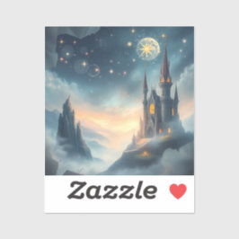 Moonlit Celestial Castle Aufkleber