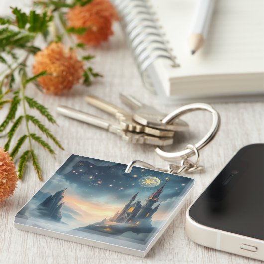 Moonlit Celestial Castle Schlüsselanhänger (Vorderseite rechts)