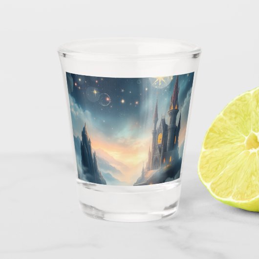 Moonlit Celestial Castle Schnapsglas (Vorderseite)