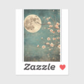 Moonlit Cherry Blossom Serenity Aufkleber (Blatt)