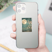 Moonlit Cherry Blossom Serenity Aufkleber (Telefon)