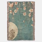 Moonlit Cherry Blossom Serenity Decke (Vorderseite Vertikal)