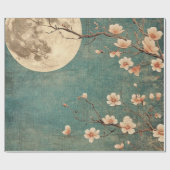 Moonlit Cherry Blossom Serenity Geschenkpapier (Flach)