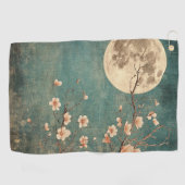 Moonlit Cherry Blossom Serenity Golfhandtuch (Horizontal)