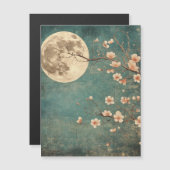 Moonlit Cherry Blossom Serenity Magnetkarte (Vorne/Hinten)