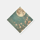 Moonlit Cherry Blossom Serenity Serviette (Ecke)