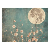 Moonlit Cherry Blossom Serenity Tischdecke (Vorderseite (Horizontal))