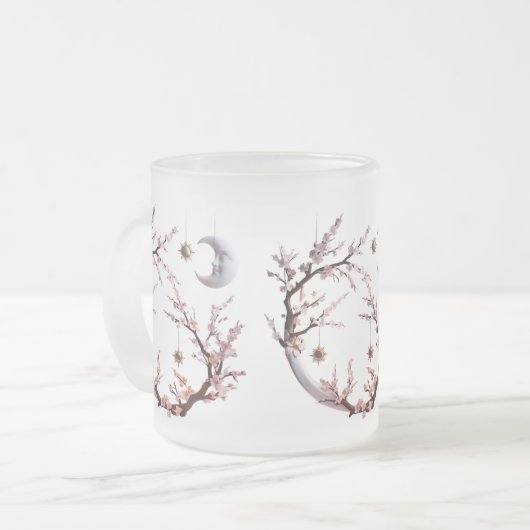 Moonlit Cherry Blossoms - Elegant Mattglastasse (Vorderseite Links)