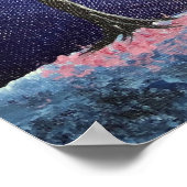 Moonlit Cherry Blüten Poster (Ecke)