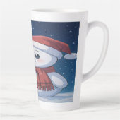 Moonlit Christmas Magic: Kawaii Snowman Milchtasse (Rechts)