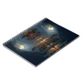 Moonlit City Skyline Reflection Notebook Notizblock (Linke Seite)