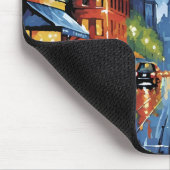 Moonlit City Street Mousepad (Ecke)