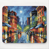 Moonlit City Street Mousepad (Vorne)