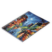 Moonlit City Street Notizblock (Linke Seite)