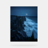 Moonlit Cliffs - ruhige Sicht auf den Mitternachts Acrylschild (Vorderseite)