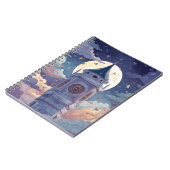Moonlit Clock Tower Fantasy Sky Notebook Notizblock (Linke Seite)