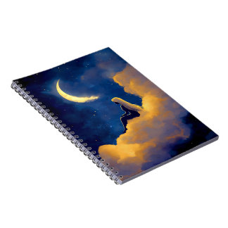 Moonlit Clouds Spiral Notebook Notizblock