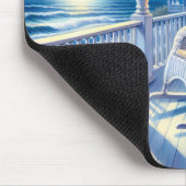Moonlit Coastal Porch mit Hund & Ocean View Mousepad (Ecke)