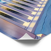 Moonlit Coastal Porch mit Hund & Ocean View Poster (Ecke)