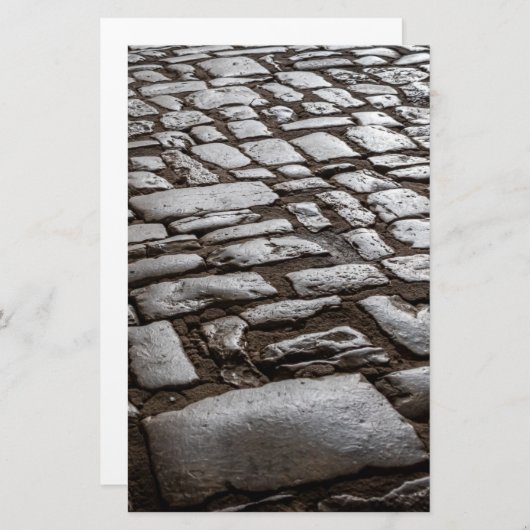 Moonlit Cobblestones Briefpapier (Vorne/Hinten)