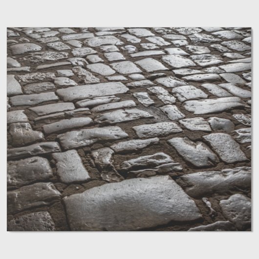 Moonlit Cobblestones Geschenkpapier (Flach)