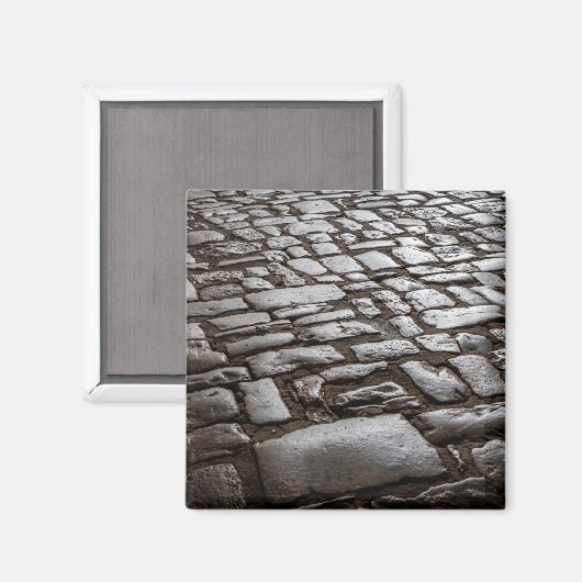 Moonlit Cobblestones Magnet (Vorderseite/Rückseite)