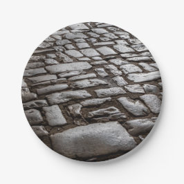 Moonlit Cobblestones Pappteller