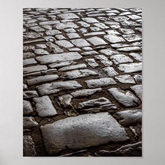 Moonlit Cobblestones Poster (Vorne)