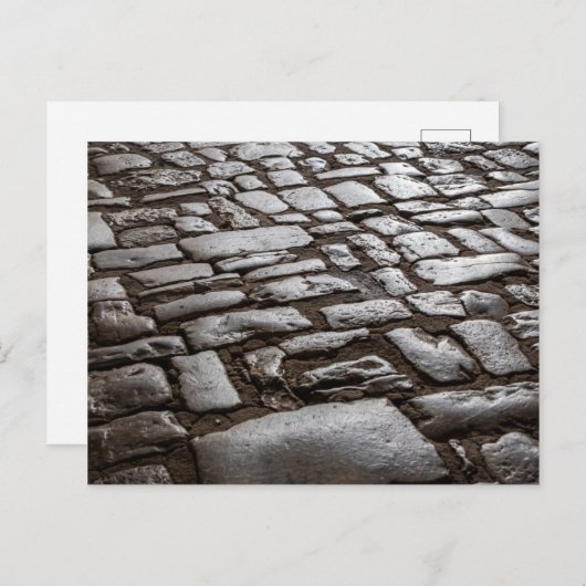 Moonlit Cobblestones Postkarte (Vorne/Hinten)