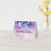 Moonlit Comfort: Grußkarte bald gut machen Karte (Gelbe Blume)