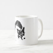 Moonlit Corgi Mischief Kaffeetasse (VorderseiteRechts)