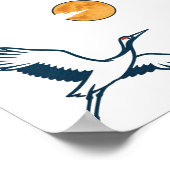 Moonlit Crane Poster (Ecke)