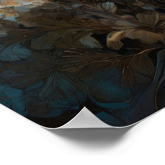 Moonlit daisis - Blume Digital Art Poster (Ecke)