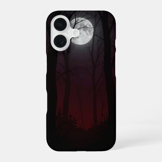 Moonlit Dark Forest Gothic Phone Case iPhone 16 Hülle (Rückseite)