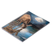 Moonlit Deer Mountain Notebook Notizblock (Linke Seite)