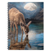 Moonlit Deer Mountain Notebook Notizblock (Vorderseite)