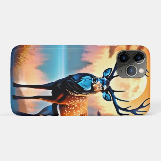 Moonlit Deer Stance Case-Mate iPhone Hülle (Rückseite (Horizontal))