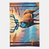 Moonlit Deer Stance Geschirrtuch (Vertikal)