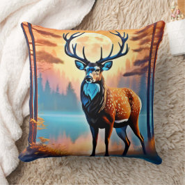 Moonlit Deer Stance Kissen