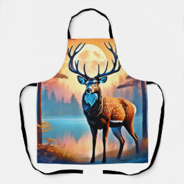 Moonlit Deer Stance Schürze