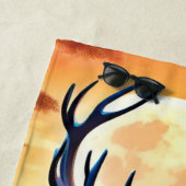 Moonlit Deer Stance Strandtuch (Beispiel)