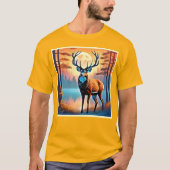 Moonlit Deer Stance T-Shirt (Vorderseite)