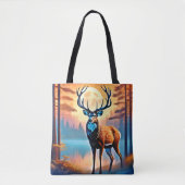 Moonlit Deer Stance Tasche (Vorderseite)