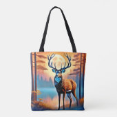 Moonlit Deer Stance Tasche (Rückseite)