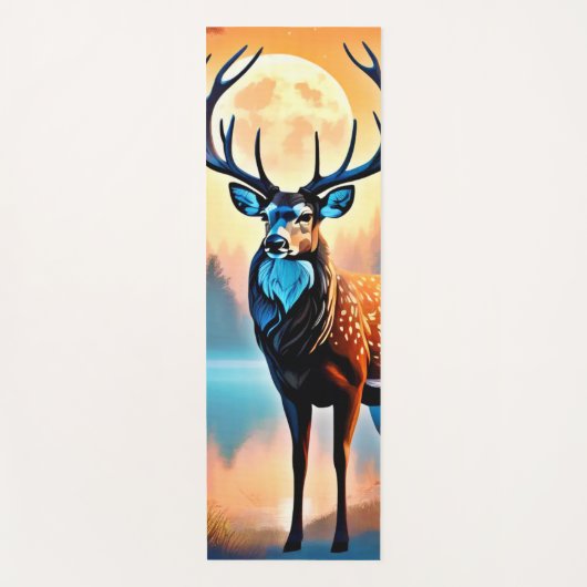 Moonlit Deer Stance Yogamatte (Vorderseite)